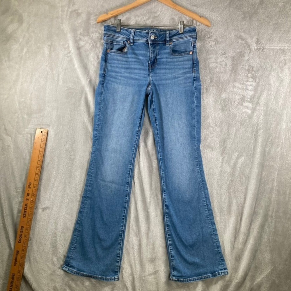 American Eagle Next Level Stretch Jeans Womens 4 Short Blue Denim 5045012365